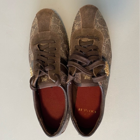 Coach Ivy Sz 6.5 Leather & Suede Fashion Sneakers - Picture 5 of 13